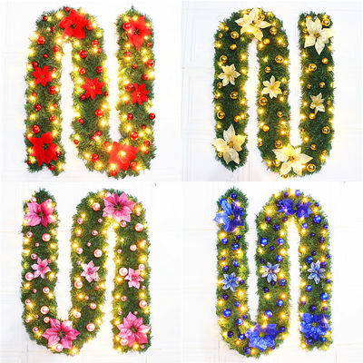Pre Lit Wreath for Shopping Mall Hotel Outdoor Decorative Door Hanging Decoration
