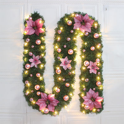 Pre Lit Wreath for Shopping Mall Hotel Outdoor Decorative Door Hanging Decoration