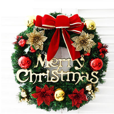 Round XMAS Wreath For Front Door Fall Wreath With Customized Logo