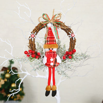 Bring Joy to Your Home with this Merry Christmas Wreath of Red Berries and Pine Cones