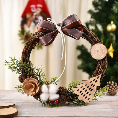 Bring Joy to Your Home with this Merry Christmas Wreath of Red Berries and Pine Cones