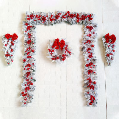 Customized Logo Merry Christmas Front Door Artificial Pine Garland for Party Decor