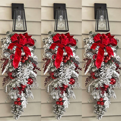 Customized Logo Merry Christmas Front Door Artificial Pine Garland for Party Decor