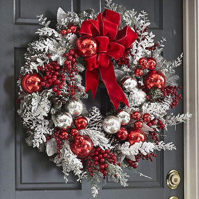 Customized Logo Merry Christmas Front Door Artificial Pine Garland for Party Decor
