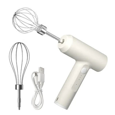 Stainless Steel Automatic Wireless Rechargeable Egg Beater for Kitchen Cakes Desserts