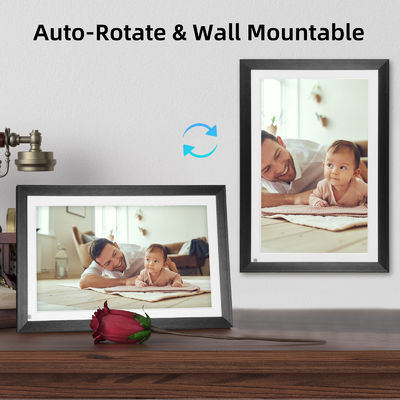 Digital Luxury Family Photo Frame 10in IPS Display 1920X1080 Digital Photo HD Video