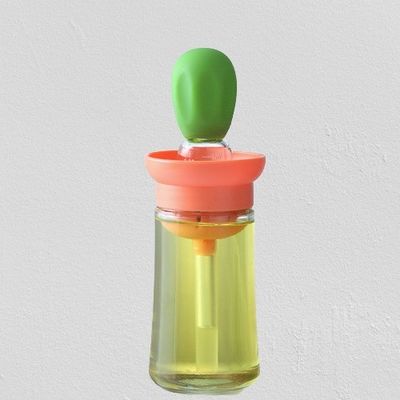 Olive Superior Glass Measuring Oil and Vinegar Dispenser Bottle for Kitchen 6.45*20cm
