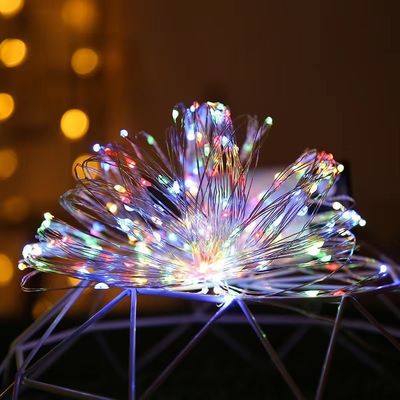 7/22/32m Waterproof LED Solar Copper Wire Christmas Tree Lights with PVC Material Warm