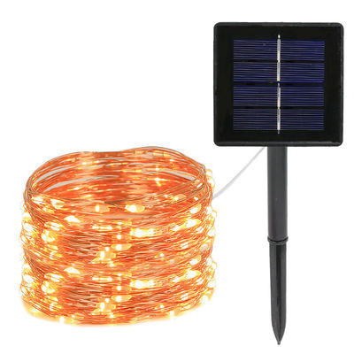 7/22/32m Waterproof LED Solar Copper Wire Christmas Tree Lights with PVC Material Warm