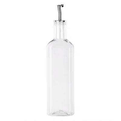 Green Glass Oil Drizzler 500ml for Kitchen Cooking with Funnel Stainless Steel Pourer