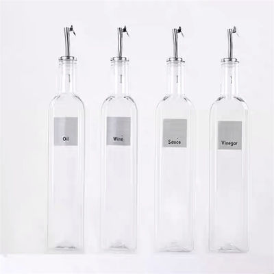 Green Glass Oil Drizzler 500ml for Kitchen Cooking with Funnel Stainless Steel Pourer