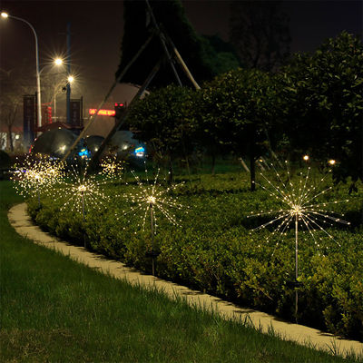 IP65 Rated Solar Lawn Ground Insert Fireworks Lights for Holiday Decoration OEM ODM