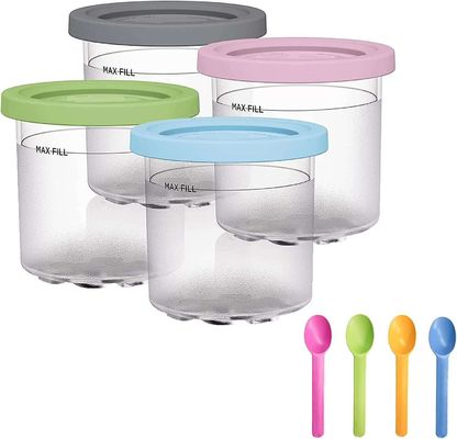 4 Pcs 600ML Ice Cream Containers for NC299AMZ NC300s Series Reusable and Eco-Friendly