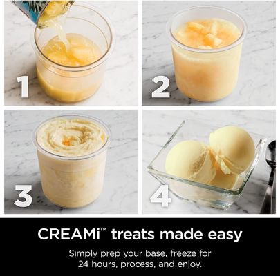 4 Pcs 600ML Ice Cream Containers for NC299AMZ NC300s Series Reusable and Eco-Friendly