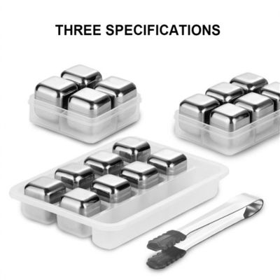 Stocked 304 Stainless Steel Whiskey Stone Gift Set 8pcs/set for Chilling Red Wine