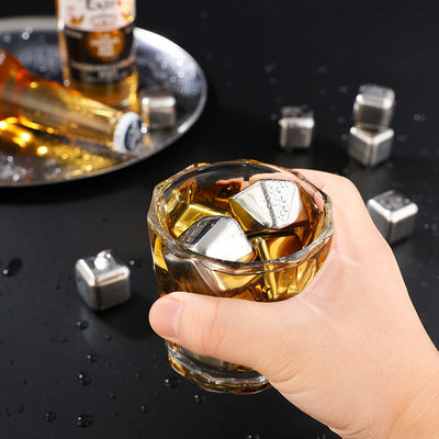 Stocked 304 Stainless Steel Whiskey Stone Gift Set 8pcs/set for Chilling Red Wine