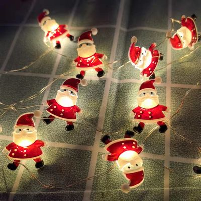 Red LED Christmas Lights String Snowman Santa Claus Star Holiday Decorative Product