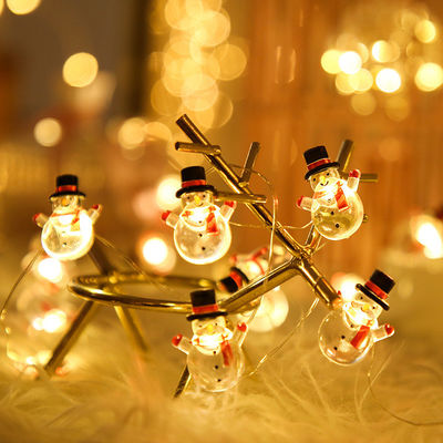 Santa Claus Scepter Snowflakes Elk Socks LED String Lights for Fairy Christmas Decoration