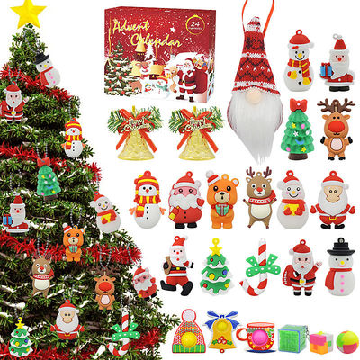 24pcs Christmas Advent Calendar Blind Box Cartoon Fidget Squishy Toy for Kids Toy Set