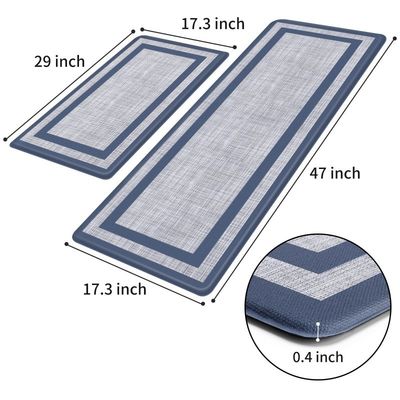 Waterproof Non Slip Mat for Kitchen Office and Bathroom Long Design PVC Material