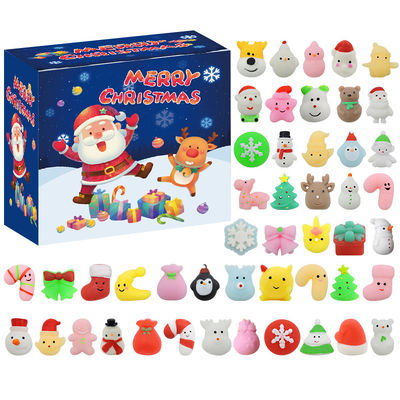 24pcs Christmas Advent Calendar Blind Box Cartoon Fidget Squishy Toy for Kids Toy Set
