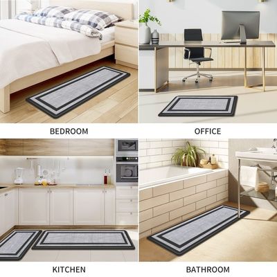 Waterproof Cushioned Kitchen Carpet Mat PVC Soft Non Slip Rugs for House Sink Office