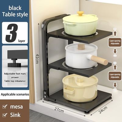Efficiently Organise Your Kitchen with this Steel Pot Holder and Under Sink Organiser