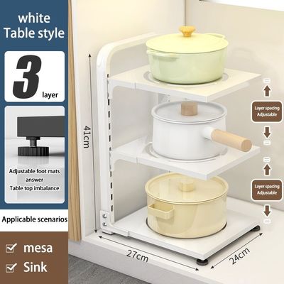 Efficiently Organise Your Kitchen with this Steel Pot Holder and Under Sink Organiser