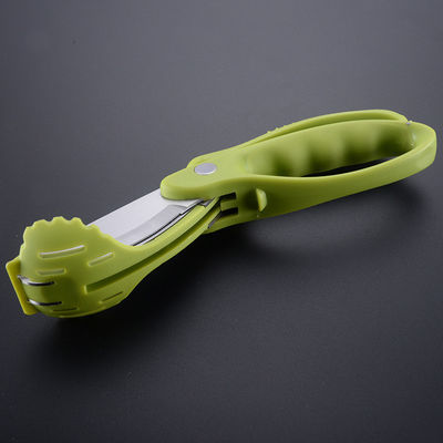 Stocked Salad Scissors With PP TPR Handle Green Vegetable Chopper for Salad Cutting
