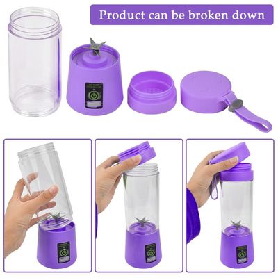 Silicone PC Electric Mini Ice Bottle Blender Home USB 2/4/6 Blades Juicer Cup Machine