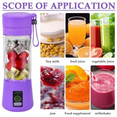 Silicone PC Electric Mini Ice Bottle Blender Home USB 2/4/6 Blades Juicer Cup Machine