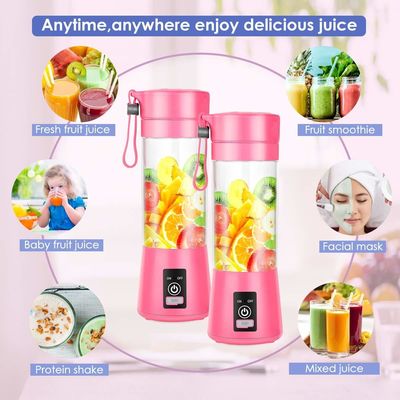 380ml Capacity Mini Blender USB Rechargeable Fruit Juice Portable Juicer Cup for Home
