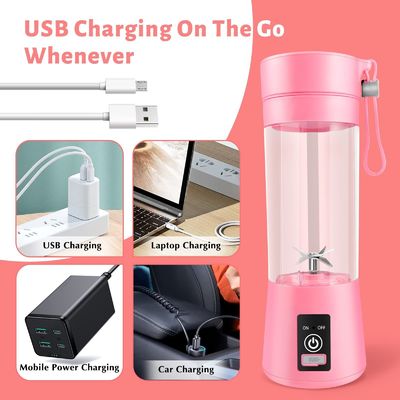 380ml Capacity Mini Blender USB Rechargeable Fruit Juice Portable Juicer Cup for Home