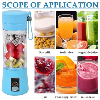 380ml Capacity Mini Blender USB Rechargeable Fruit Juice Portable Juicer Cup for Home