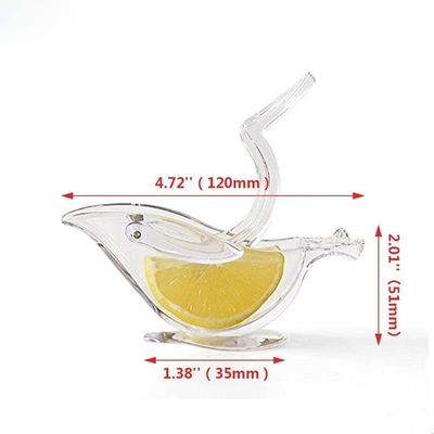 Stocked Portable Transparent Acrylic Manual Fruit Lemon Juicer Hand Lemon Squeezer Bird