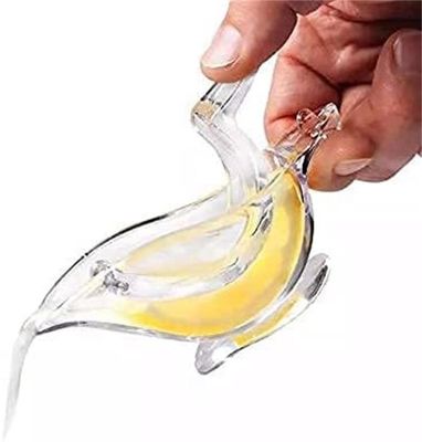 Stocked Portable Transparent Acrylic Manual Fruit Lemon Juicer Hand Lemon Squeezer Bird
