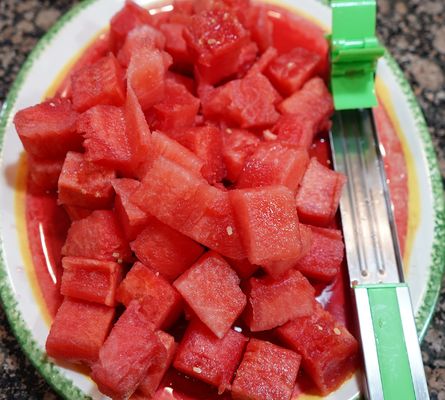 Stocked Stainless Steel Watermelon Cutter Slicer Chopper for Refreshing Juice Cubes