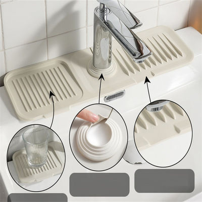 Silicone Sink Splash Guard Catcher Handle Drip Draining Pad Absorbent Mat for OEM/ODM