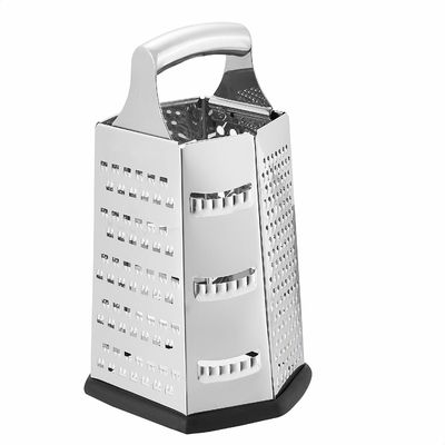 Convenient Handheld Vegetable Slicer and Cheese Grater with Stainless Steel 6-Sided Design