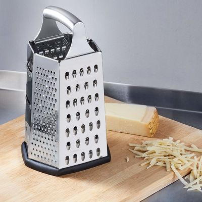 Convenient Handheld Vegetable Slicer and Cheese Grater with Stainless Steel 6-Sided Design