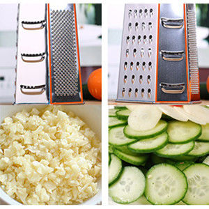 Convenient Handheld Vegetable Slicer and Cheese Grater with Stainless Steel 6-Sided Design