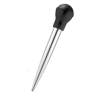 304 Stainless Steel Silicone Drip Oil Seasoning Tube for BBQ Turkey Needle in Balck
