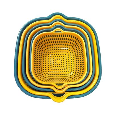 Vegetable Storage Household 6pcs Double-layer Plastic Multi Water-draining Clean Drain Basket