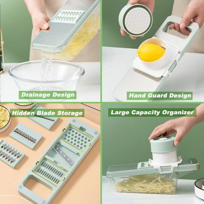 Mint Green Stainless Steel Vegetable Slicer Perfect for Quick and Easy Meal Preparation
