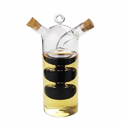 Clear Glass Bubble Pot 2-in-1 Kitchen Container for Separating Kettle and Cruet Bottle Set