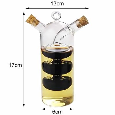 Clear Glass Bubble Pot 2-in-1 Kitchen Container for Separating Kettle and Cruet Bottle Set