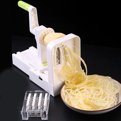 Rotary Fruit Vegetable Grater 5 In 1 Multi Kitchen Manual Ribbon Cutter Spiral Slicer
