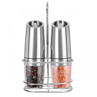 Customized Logo Electric Salt Pepper Grinder Set with Blue Light and Gravity Battery