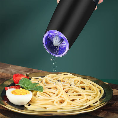 Customized Logo Electric Salt Pepper Grinder Set with Blue Light and Gravity Battery