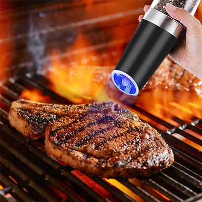 Customized Logo Electric Salt Pepper Grinder Set with Blue Light and Gravity Battery